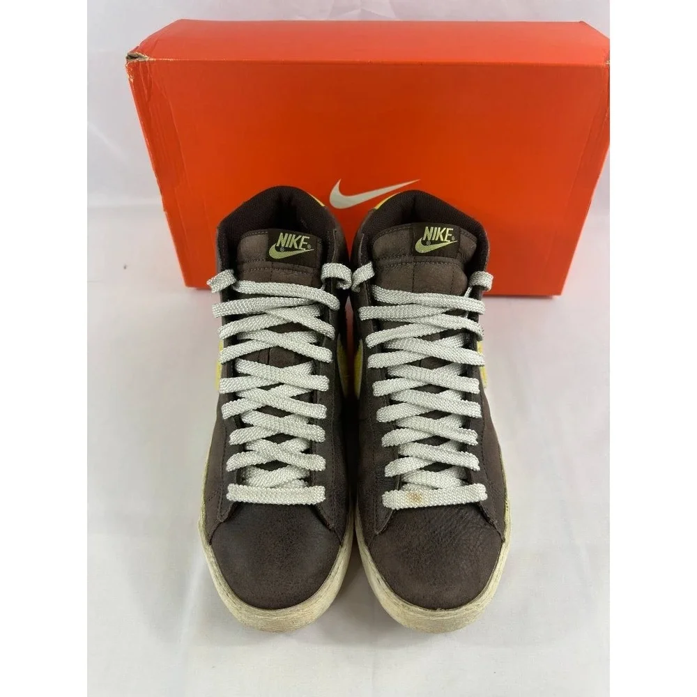 Nike Blazer High Supreme 2007 Sneakers Yellow Brown 316963-271 Size 11